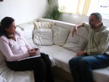 Image of two people in a supervision session.